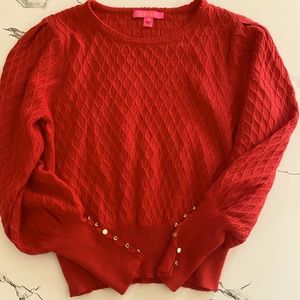 Red Lily Pulitzer Sweater Medium